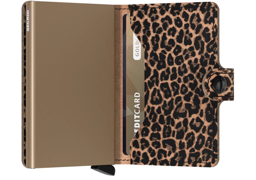 Secrid MLE - ALUMINIUM - LEOPARD BEIGE porte cartes miniwallet leo Porte-cartes