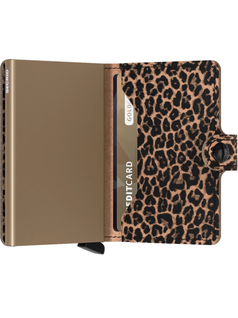 Secrid MLE - ALUMINIUM - LEOPARD BEIGE porte cartes miniwallet leo Porte-cartes