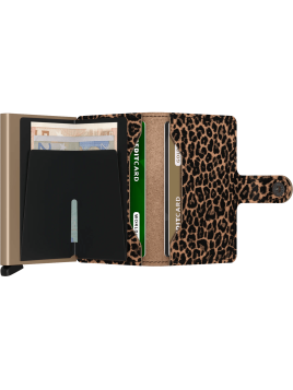 Secrid MLE - ALUMINIUM - LEOPARD BEIGE porte cartes miniwallet leo Porte-cartes