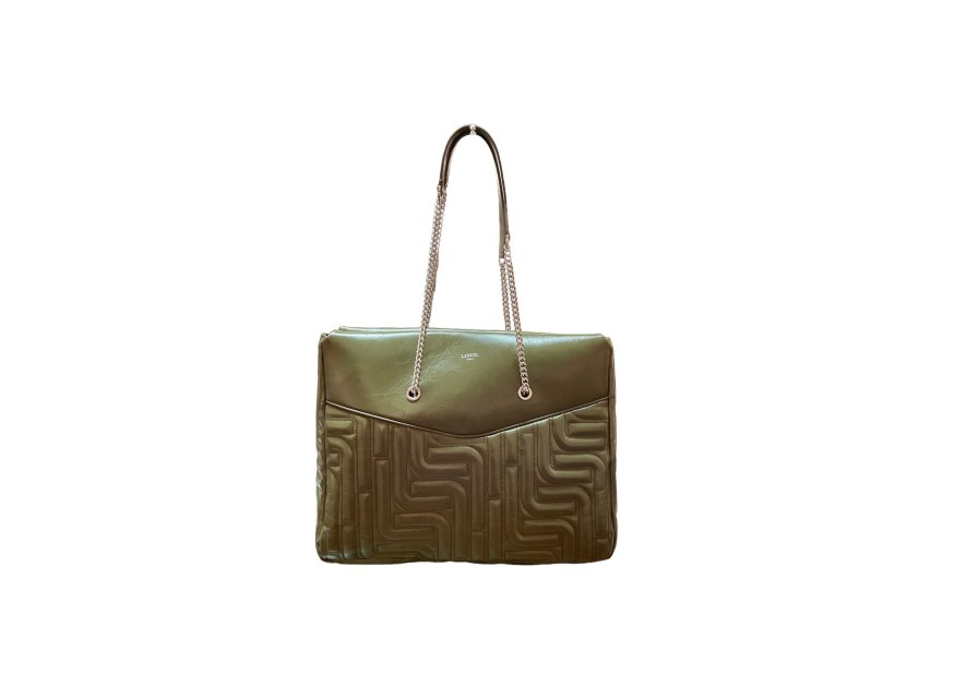 Lancel A12515 - CUIR DE VACHETTE - KAKI lancel-midi minuit-porté épaule Sac business
