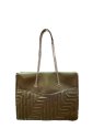 Lancel A12515 - CUIR DE VACHETTE - KAKI lancel-midi minuit-porté épaule sac-a-main-shopping-toile-ou-cuir
