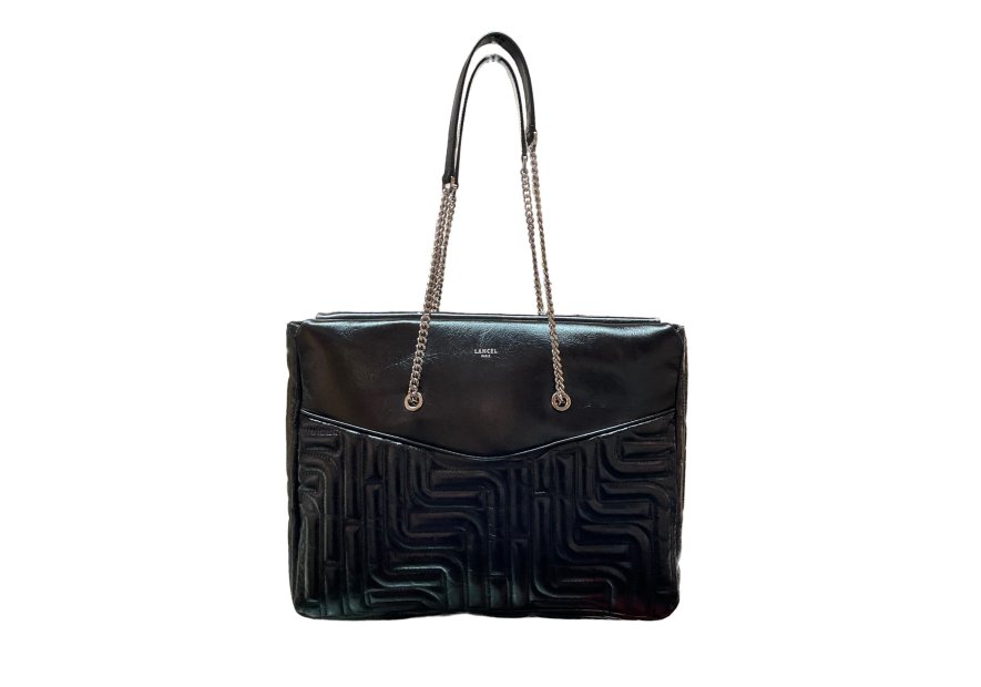 Lancel A12515 - CUIR DE VACHETTE - NOIR lancel-midi minuit-porté épaule Sac business