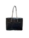 Lancel A12515 - CUIR DE VACHETTE - NOIR lancel-midi minuit-porté épaule sac-a-main-shopping-toile-ou-cuir