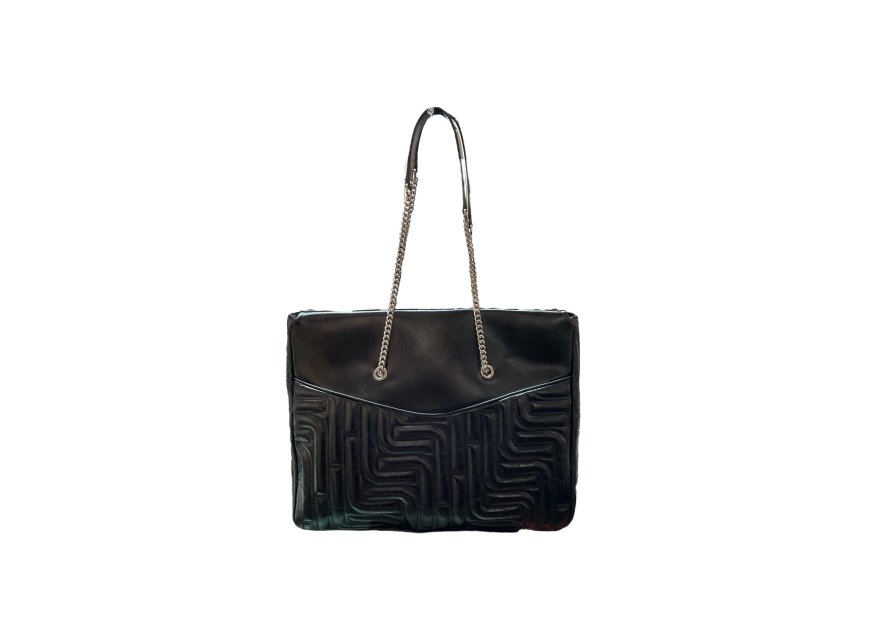 Lancel A12515 - CUIR DE VACHETTE - NOIR lancel-midi minuit-porté épaule Sac business