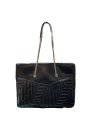 Lancel A12515 - CUIR DE VACHETTE - NOIR lancel-midi minuit-porté épaule sac-a-main-shopping-toile-ou-cuir