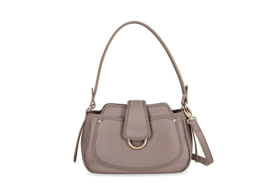 vison'a 23500 - CUIR DE VACHETTE - TAUPE visona-california-porté épaule Sac business