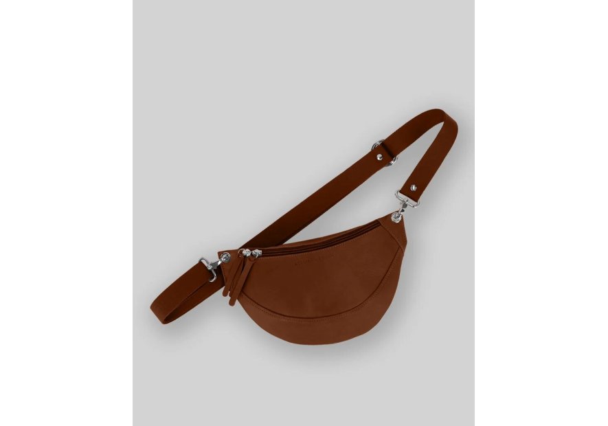 Les Ateliers Foures B123 - CUIR DE VACHETTE - FAUVE les ateliers foures-baroudeuse-banane m Sac business