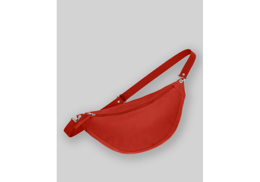 Les Ateliers Foures B124 - CUIR DE VACHETTE - ORANGE les ateliers foures-baroudeuse-banane l Sac business