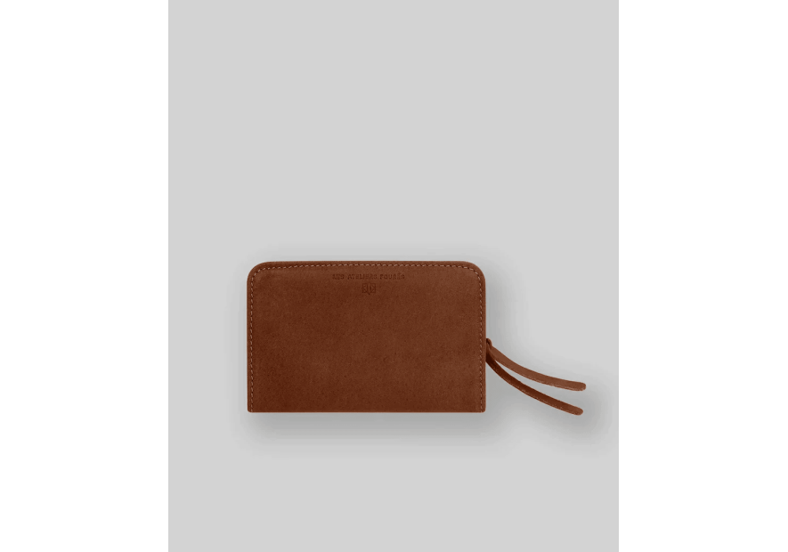 Les Ateliers Foures B53 - CUIR DE VACHETTE - FAUVE fourès-baroudeuse-portefeuille dos à dos Portefeuilles