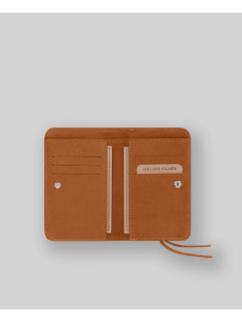 Les Ateliers Foures B53 - CUIR DE VACHETTE - LION portefeuille femme dos à dos baroudeuse m Portefeuille Homme