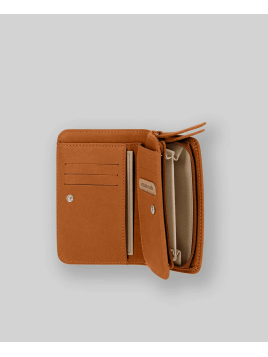 Les Ateliers Foures B53 - CUIR DE VACHETTE - LION portefeuille femme dos à dos baroudeuse m Portefeuille Homme