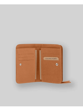 Les Ateliers Foures B53 - CUIR DE VACHETTE - LION portefeuille femme dos à dos baroudeuse m Portefeuille Homme