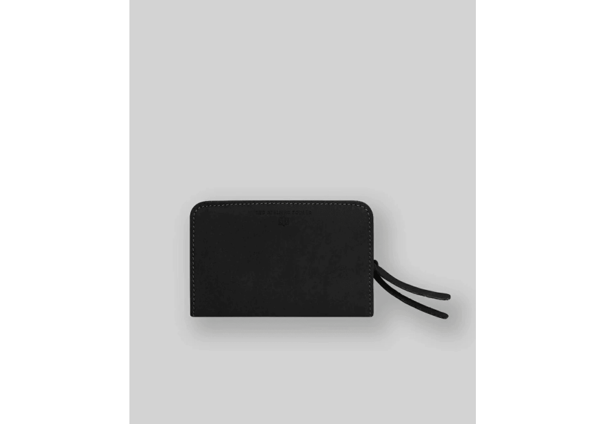 Les Ateliers Foures B53 - CUIR DE VACHETTE - NOIR portefeuille femme dos à dos baroudeuse m Portefeuille Homme