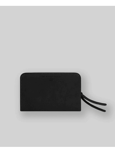 Les Ateliers Foures B53 - CUIR DE VACHETTE - NOIR portefeuille femme dos à dos baroudeuse m Portefeuille Homme