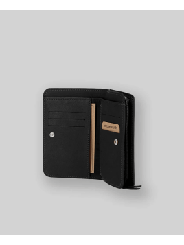 Les Ateliers Foures B53 - CUIR DE VACHETTE - NOIR portefeuille femme dos à dos baroudeuse m Portefeuille Homme