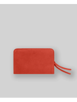 Les Ateliers Foures B53 - CUIR DE VACHETTE - ORANGE. portefeuille femme dos à dos baroudeuse m Portefeuille Homme