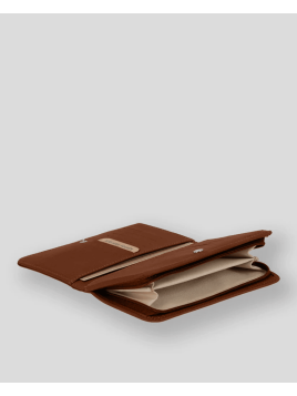 Les Ateliers Foures B63 - CUIR DE VACHETTE - FAUVE portefeuille femme baroudeuse nereides Portefeuilles