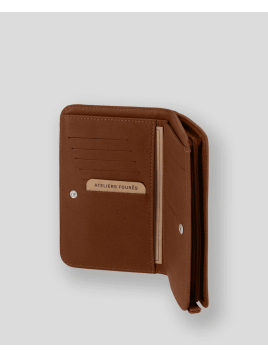 Les Ateliers Foures B63 - CUIR DE VACHETTE - FAUVE portefeuille femme baroudeuse nereides Portefeuilles