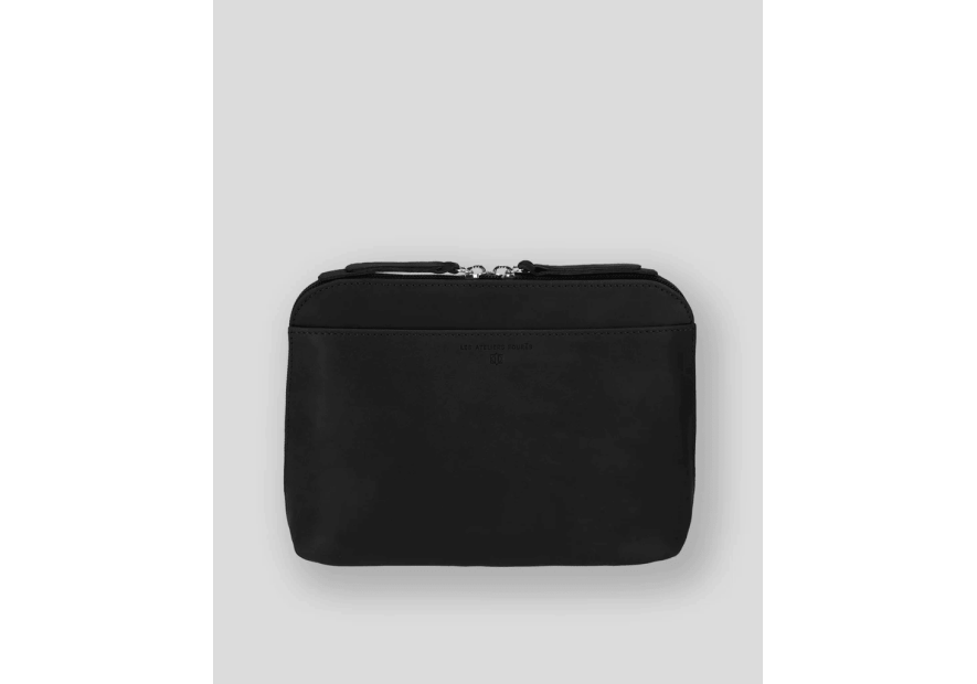 Les Ateliers Foures B729 - CUIR DE VACHETTE - NOIR fourès baroudeuse trotteur s Sac business