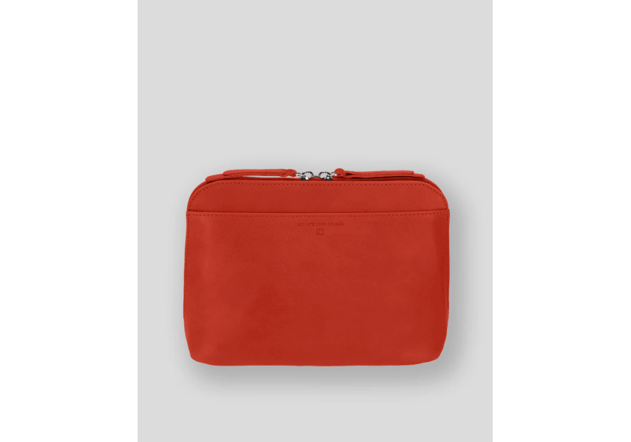 Les Ateliers Foures B729 - CUIR DE VACHETTE - ORANGE fourès baroudeuse trotteur s Sac business