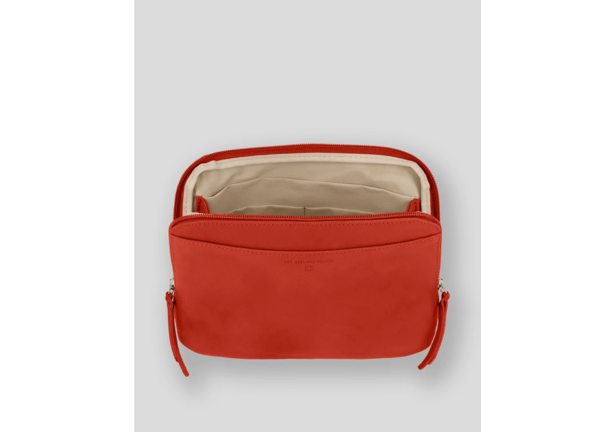 Les Ateliers Foures B729 - CUIR DE VACHETTE - ORANGE fourès baroudeuse trotteur s Sac business