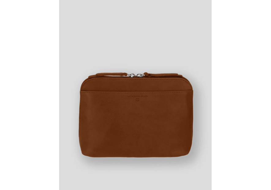Les Ateliers Foures B729 - CUIR DE VACHETTE - FAUVE fourès baroudeuse trotteur s Sac business