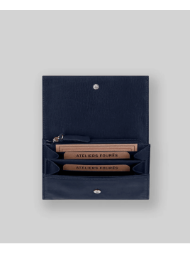 Les Ateliers Foures B55. - CUIR DE VACHETTE - NUIT les ateliers fourès- baroudeuse- porte monnaie Porte-monnaie Femme