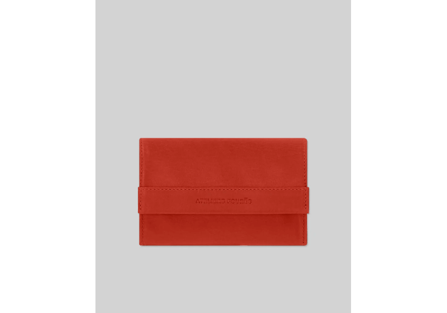 Les Ateliers Foures B55. - CUIR DE VACHETTE - ORANGE les ateliers fourès- baroudeuse- porte monnaie Porte-monnaie Femme