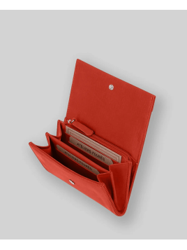 Les Ateliers Foures B55. - CUIR DE VACHETTE - ORANGE les ateliers fourès- baroudeuse- porte monnaie Porte-monnaie Femme