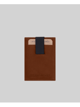 Les Ateliers Foures 920. - CUIR DE VACHETTE - FAUVE portefeuille elastic baroudeur thasos Portefeuilles