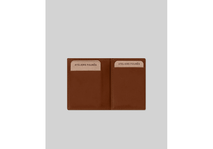 Les Ateliers Foures 920. - CUIR DE VACHETTE - FAUVE portefeuille elastic baroudeur thasos Portefeuilles