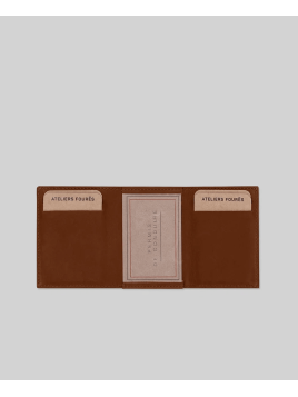 Les Ateliers Foures 920. - CUIR DE VACHETTE - FAUVE portefeuille elastic baroudeur thasos Portefeuilles