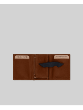 Les Ateliers Foures 920. - CUIR DE VACHETTE - FAUVE portefeuille elastic baroudeur thasos Portefeuilles