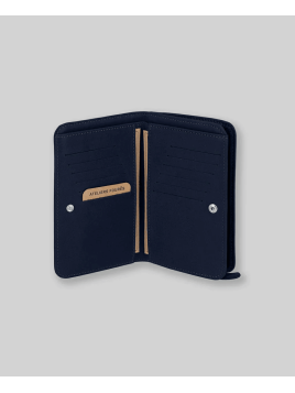 Les Ateliers Foures B63 - CUIR DE VACHETTE - NUIT portefeuille femme baroudeuse nereides Portefeuilles