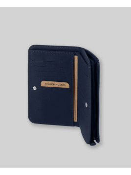 Les Ateliers Foures B63 - CUIR DE VACHETTE - NUIT portefeuille femme baroudeuse nereides Portefeuilles