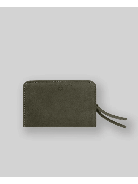 Les Ateliers Foures B53 - CUIR DE VACHETTE - KAKI portefeuille femme dos à dos baroudeuse m portefeuille-homme