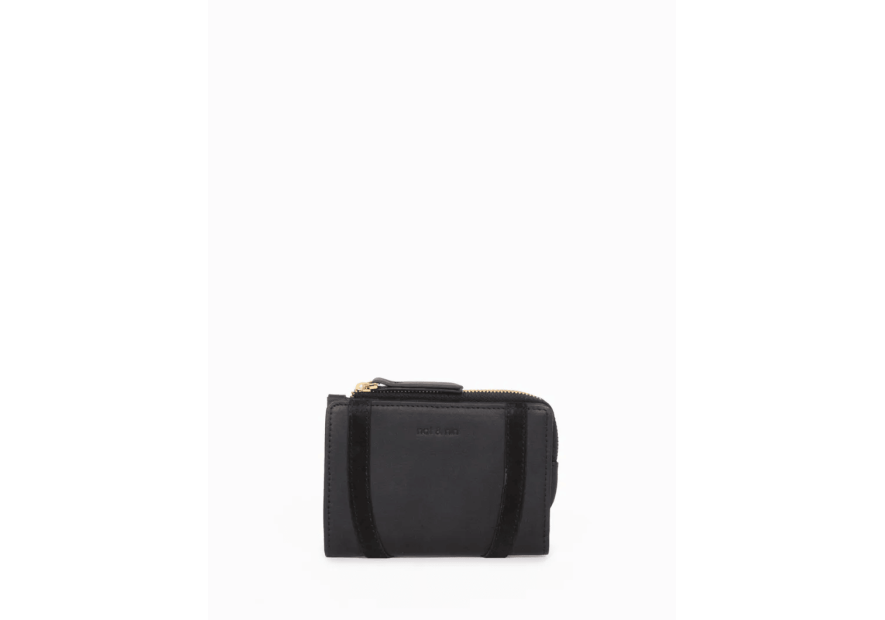 Nat & Nin ROZA - CUIR DE VACHETTE - NOIR nat&nin-roza-porte monnaie et cartes Porte-monnaie
