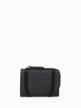 Nat & Nin ROZA - CUIR DE VACHETTE - NOIR nat&nin-roza-porte monnaie et cartes Porte-monnaie