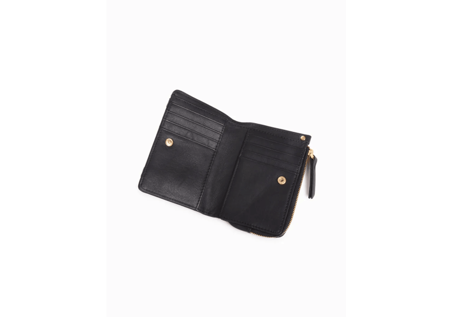 Nat & Nin ROZA - CUIR DE VACHETTE - NOIR nat&nin-roza-porte monnaie et cartes Porte-monnaie