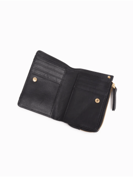 Nat & Nin ROZA - CUIR DE VACHETTE - NOIR nat&nin-roza-porte monnaie et cartes Porte-monnaie