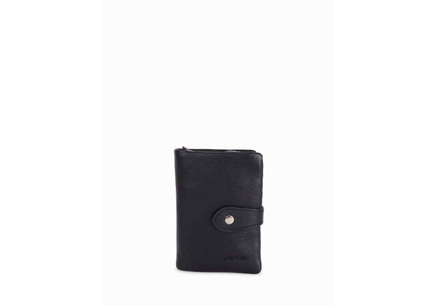 Nat & Nin JOYCE - CUIR DE VACHETTE - NOIR portefeuille + porte monnnaie amovible Portefeuilles
