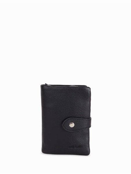 Nat & Nin JOYCE - CUIR DE VACHETTE - NOIR portefeuille + porte monnnaie amovible Portefeuilles