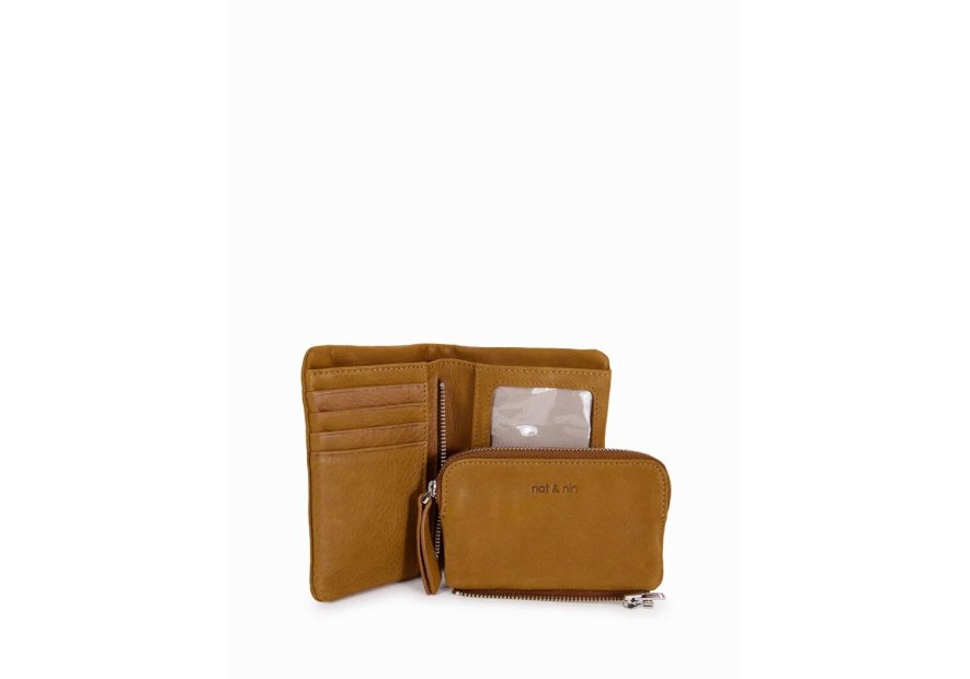 Nat & Nin JOYCE - CUIR DE VACHETTE - EPICE portefeuille + porte monnnaie amovible Portefeuilles