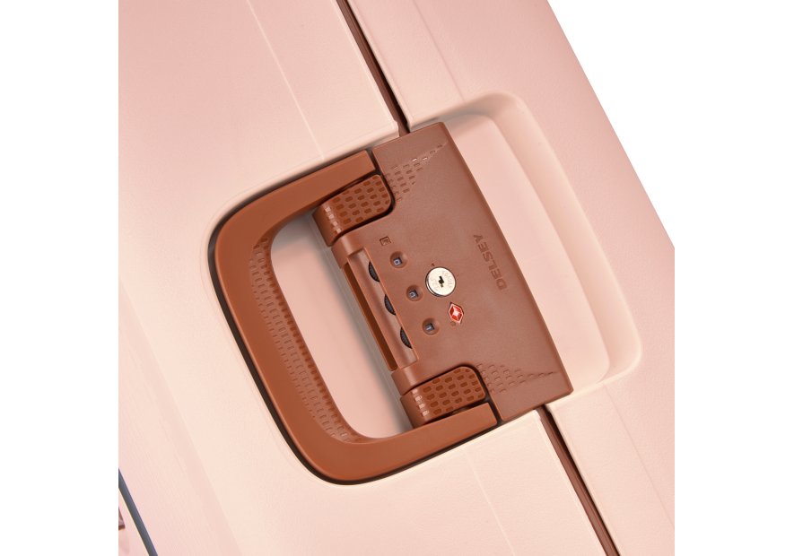 Delsey 3844821 - POLYPROPYLÈNE - ROSE - Moncey - VALISE TROLLEY 4 DOUBLES ROUES 76 CM Valises