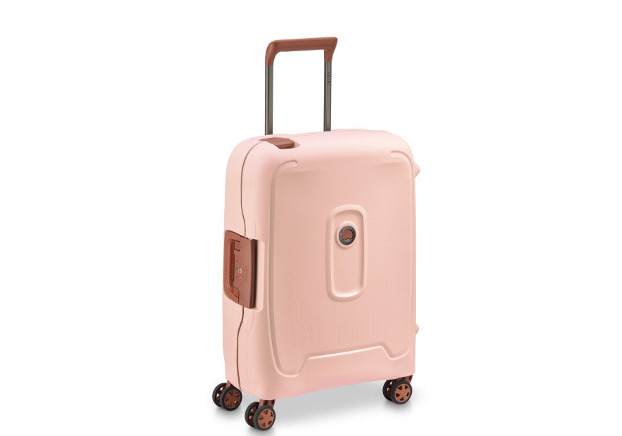 Delsey 3844803 - POLYPROPYLÈNE - ROSE - MONCEY - VALISE TROLLEY CABINE SLIM 4 DOUBLES ROUES 55 CM Bagages cabine
