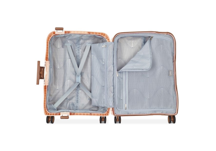 Delsey 3844803 - POLYPROPYLÈNE - ROSE - MONCEY - VALISE TROLLEY CABINE SLIM 4 DOUBLES ROUES 55 CM Bagages cabine