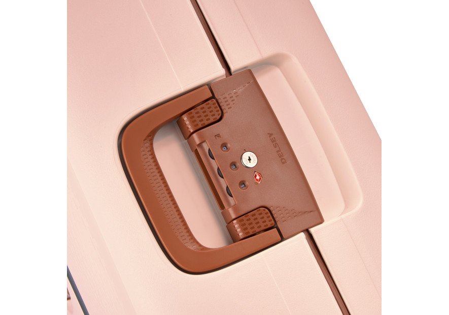 Delsey 3844803 - POLYPROPYLÈNE - ROSE - MONCEY - VALISE TROLLEY CABINE SLIM 4 DOUBLES ROUES 55 CM Bagages cabine