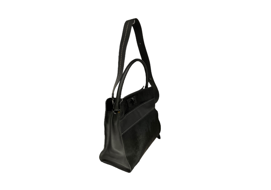 vison'a 23523/PONY - CUIR DE VACHETTE -  visona- pony- shopping Sac business