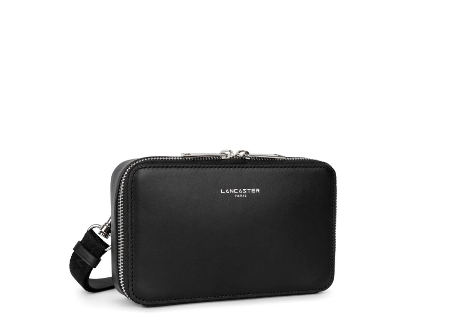 Lancaster 312-20 - CUIR DE VACHETTE - NOIR lancaster - paris homme - sac horizontal Sac business