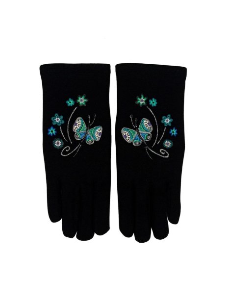 Quand les poules auront des gants GTA - POLYAMIDE - BUTTERFLY BLEU gants femme taille unique quand les poules auront gants-femme-tu